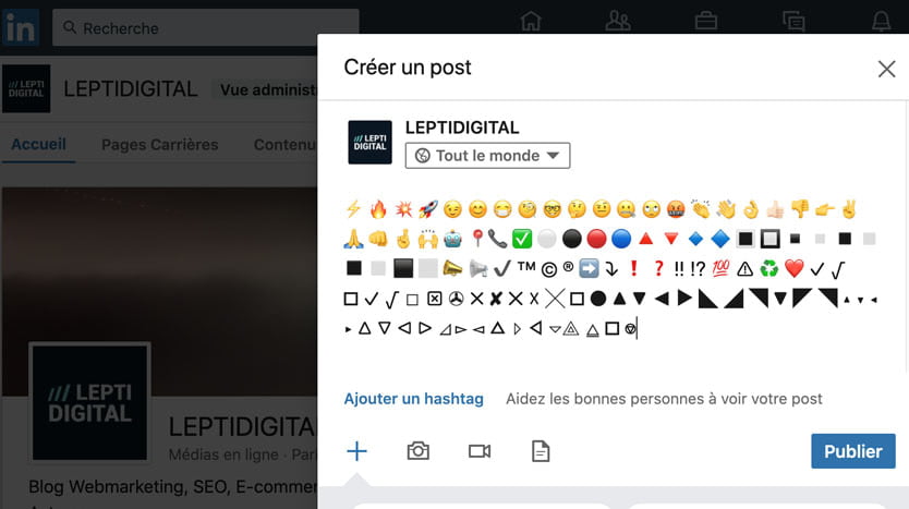 Emojis et symboles Linkedin : plus de 300 à copier-coller sur les pages, posts et profils Linkedin