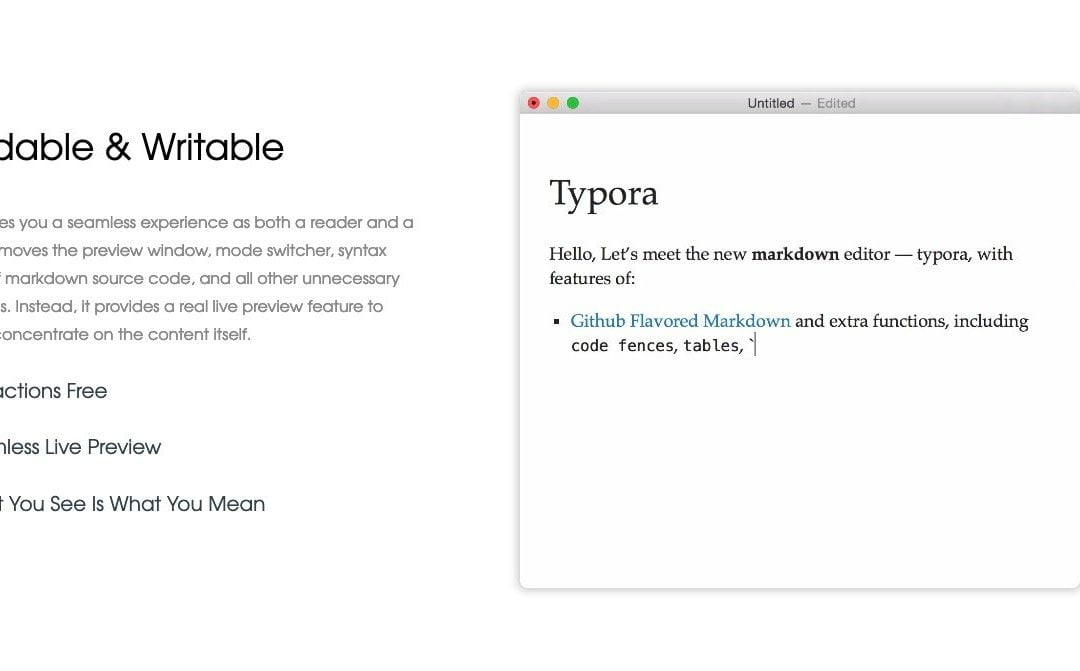 Typora – L’éditeur Markdown petit mais costaud