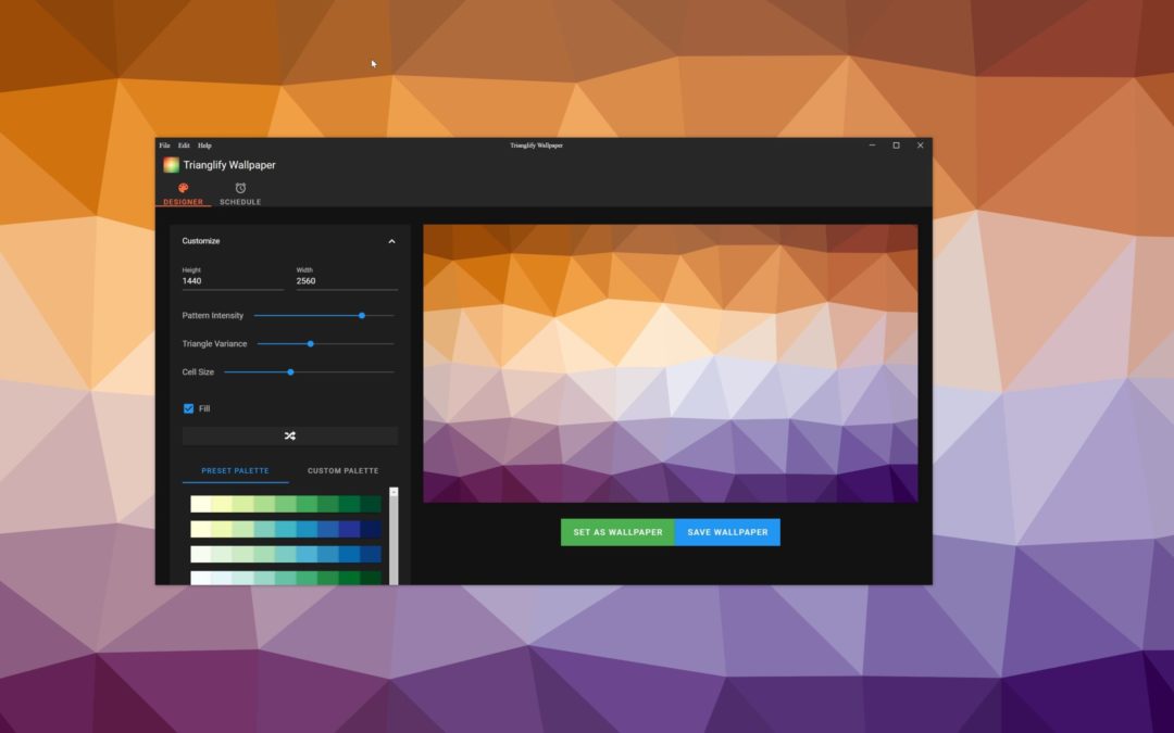 Trianglify Wallpaper – Générez des fonds d’écran abstraits