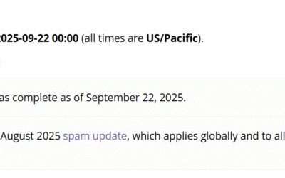 SEO : Google a terminé sa mise à jour Anti-Spam (Spam Update d’Août 2025)
