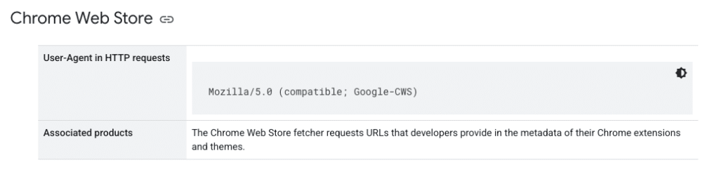 Google ajoute Google-CWS (Chrome Web Store) aux User-Triggered Fetchers
